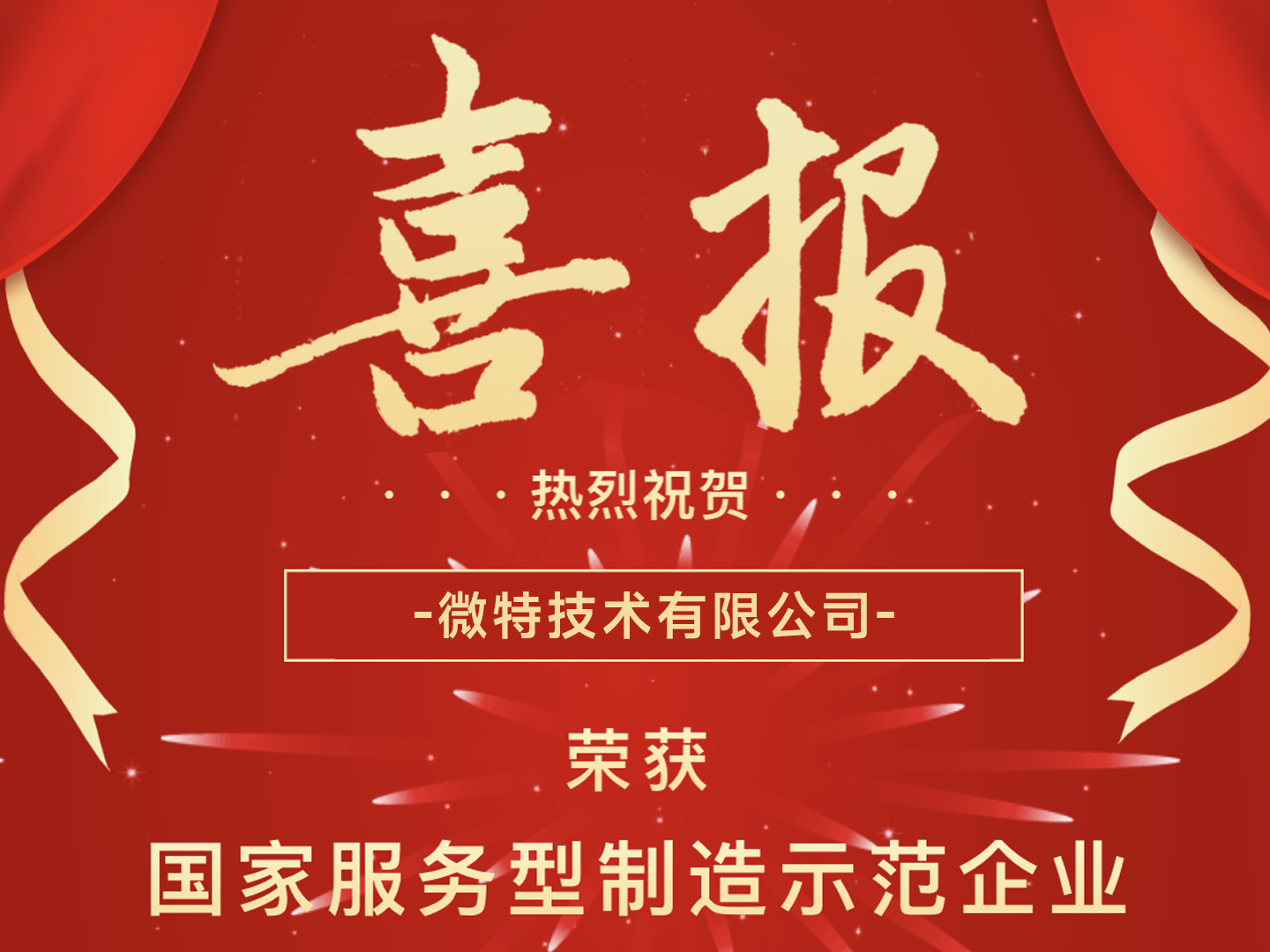 國家級榮譽！微特榮獲國家服務型制造示范企業(yè)